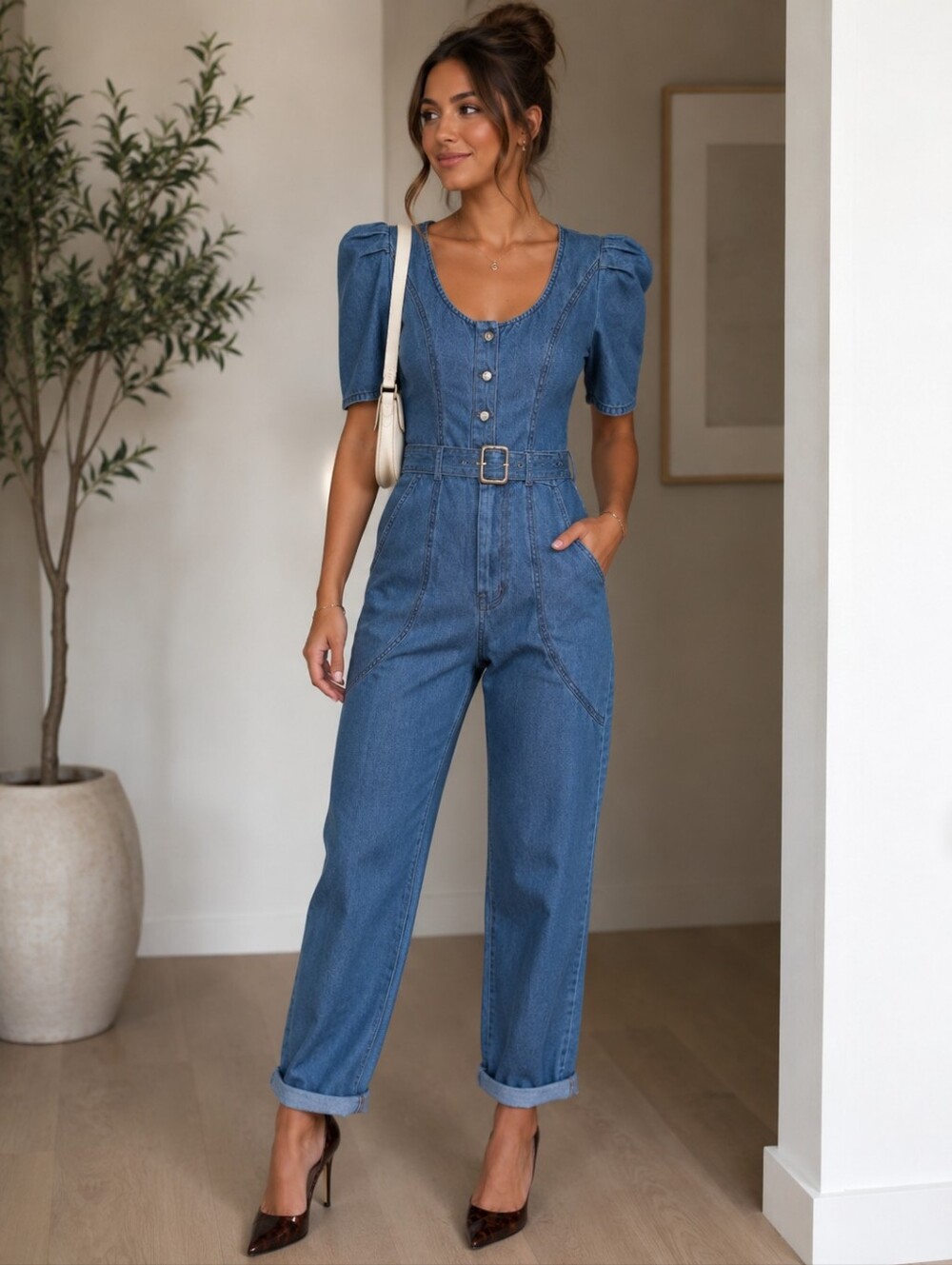 Jessica Simpson Indigo Denim Jumpsuit